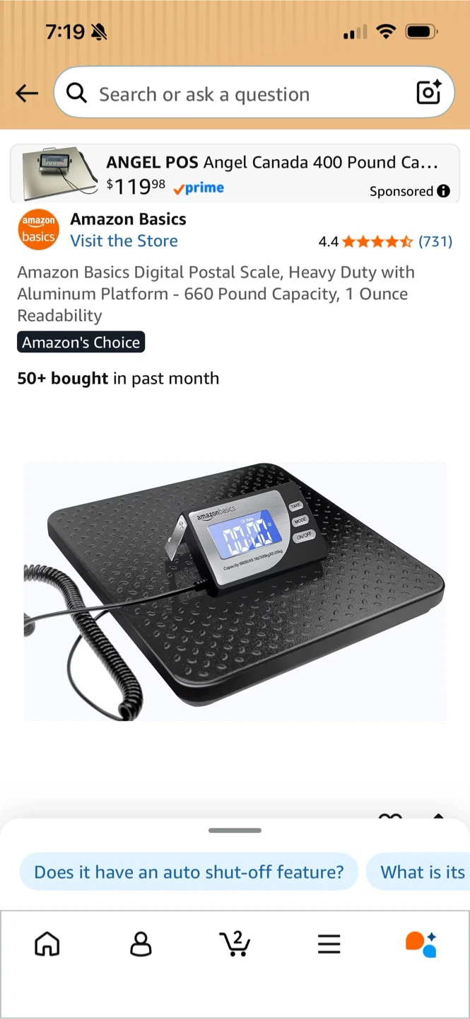 Amazon Basics Digital Postal Scale