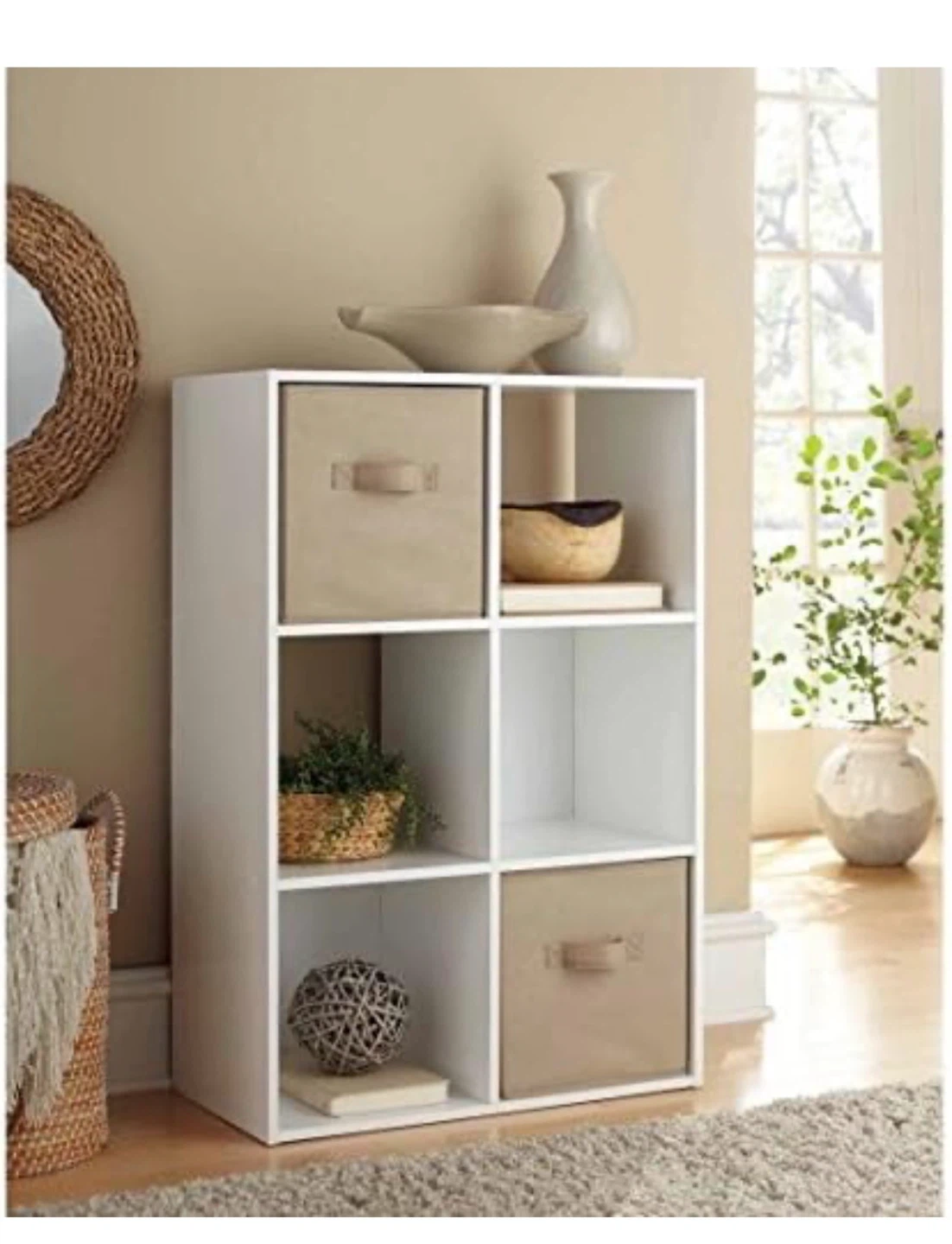 Black 6-Cube Storage Shelf - photo 2