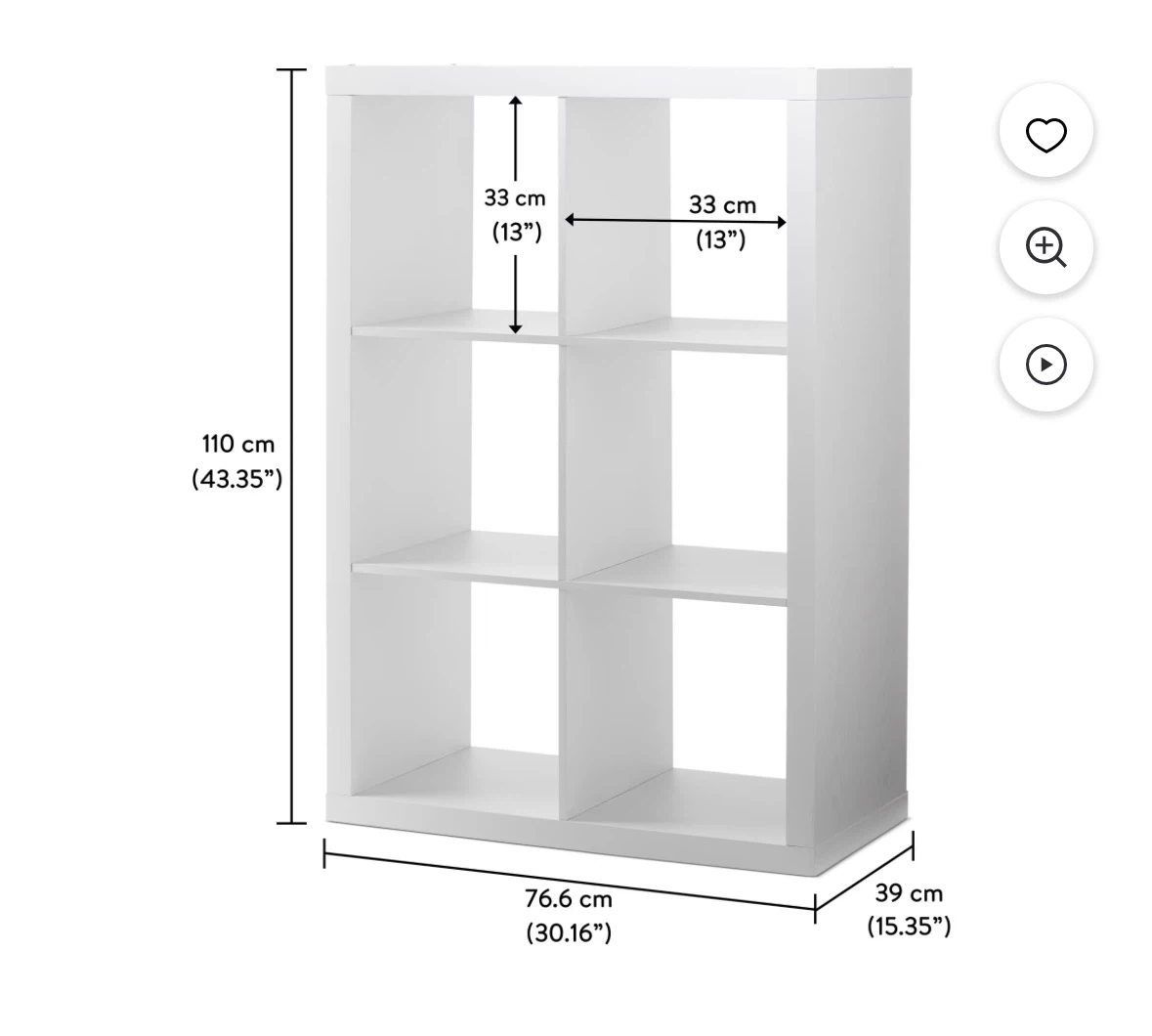 Black 6-Cube Storage Shelf - photo 3