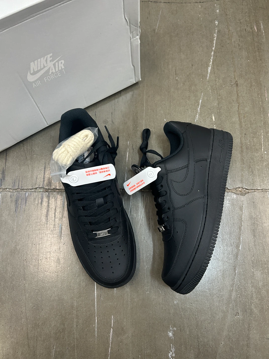 Nike Air Force 1 Black Men's Shoes - photo 3