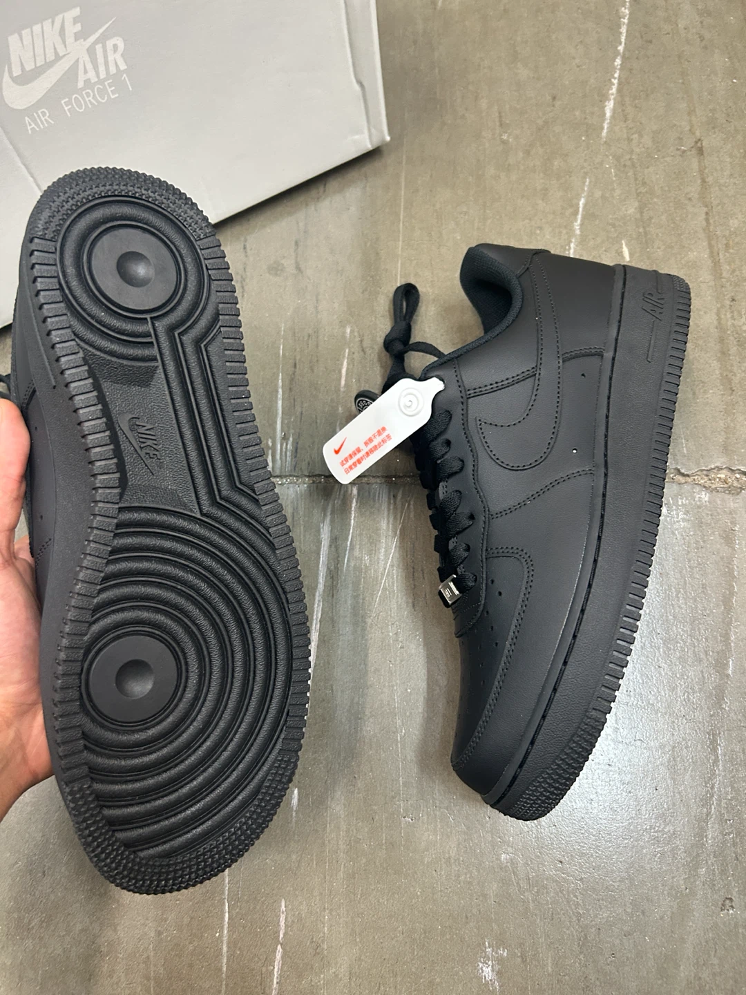 Nike Air Force 1 Black Men's Shoes - photo 5