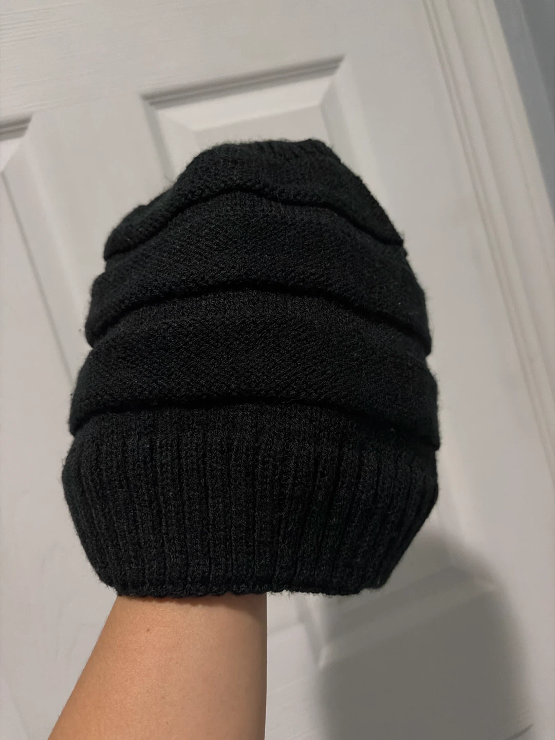 Black Knit Beanie Hat