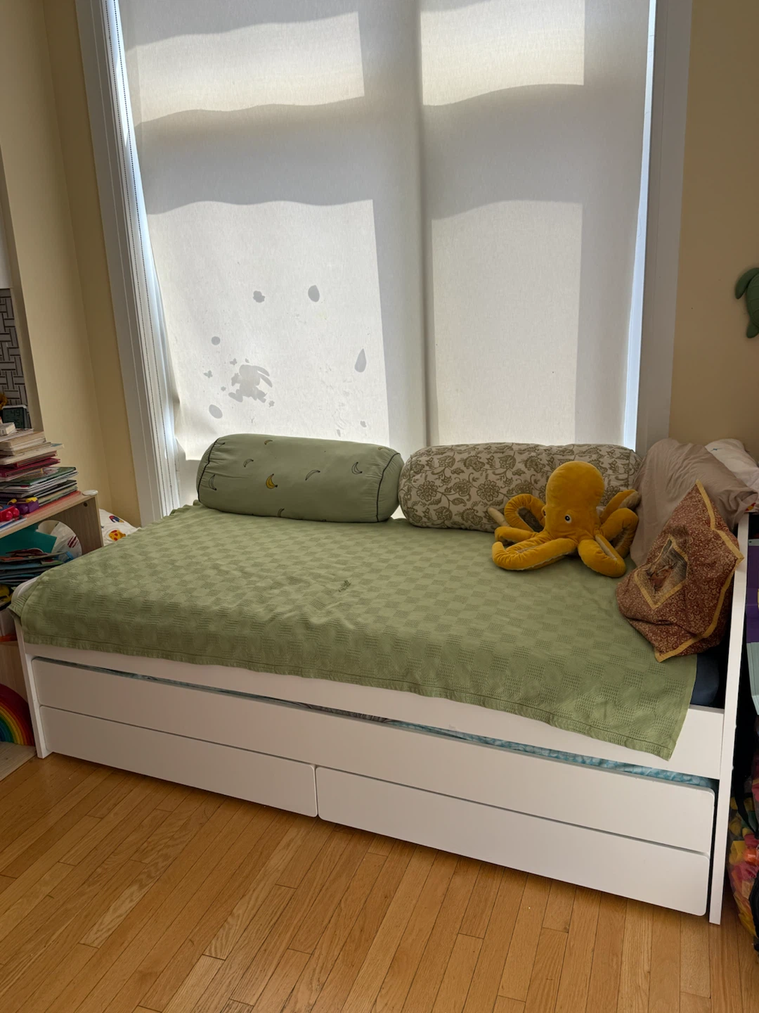 IKEA SLAKT bed and mattress with pull-out bed