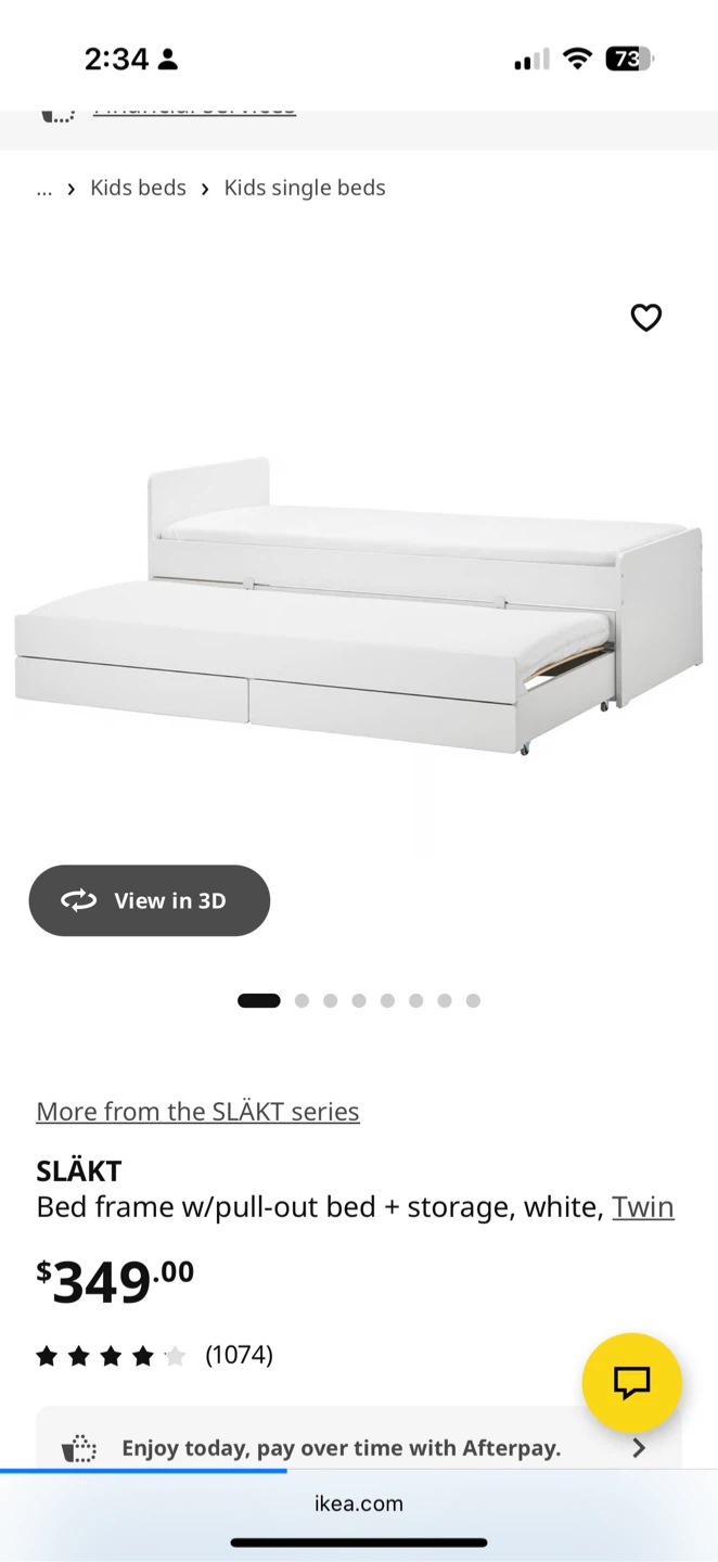 IKEA SLAKT bed and mattress with pull-out bed - photo 2