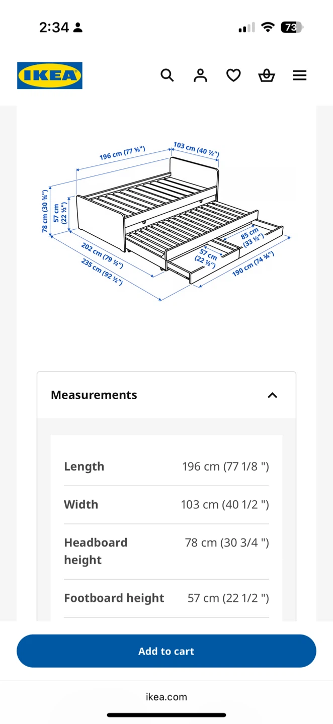 IKEA SLAKT bed and mattress with pull-out bed - photo 3
