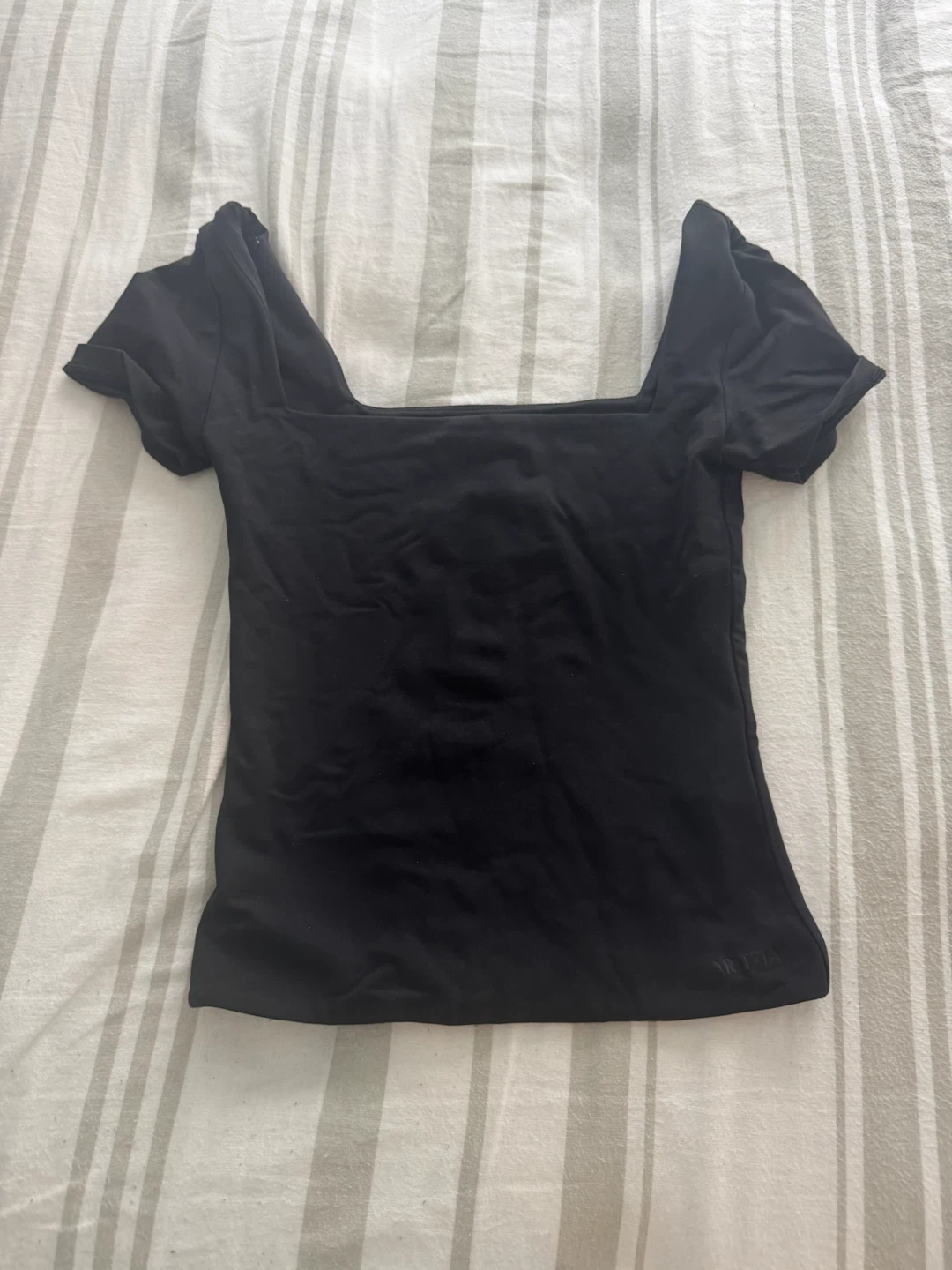 Aritzia Contour Black Square Neck Top - XS
