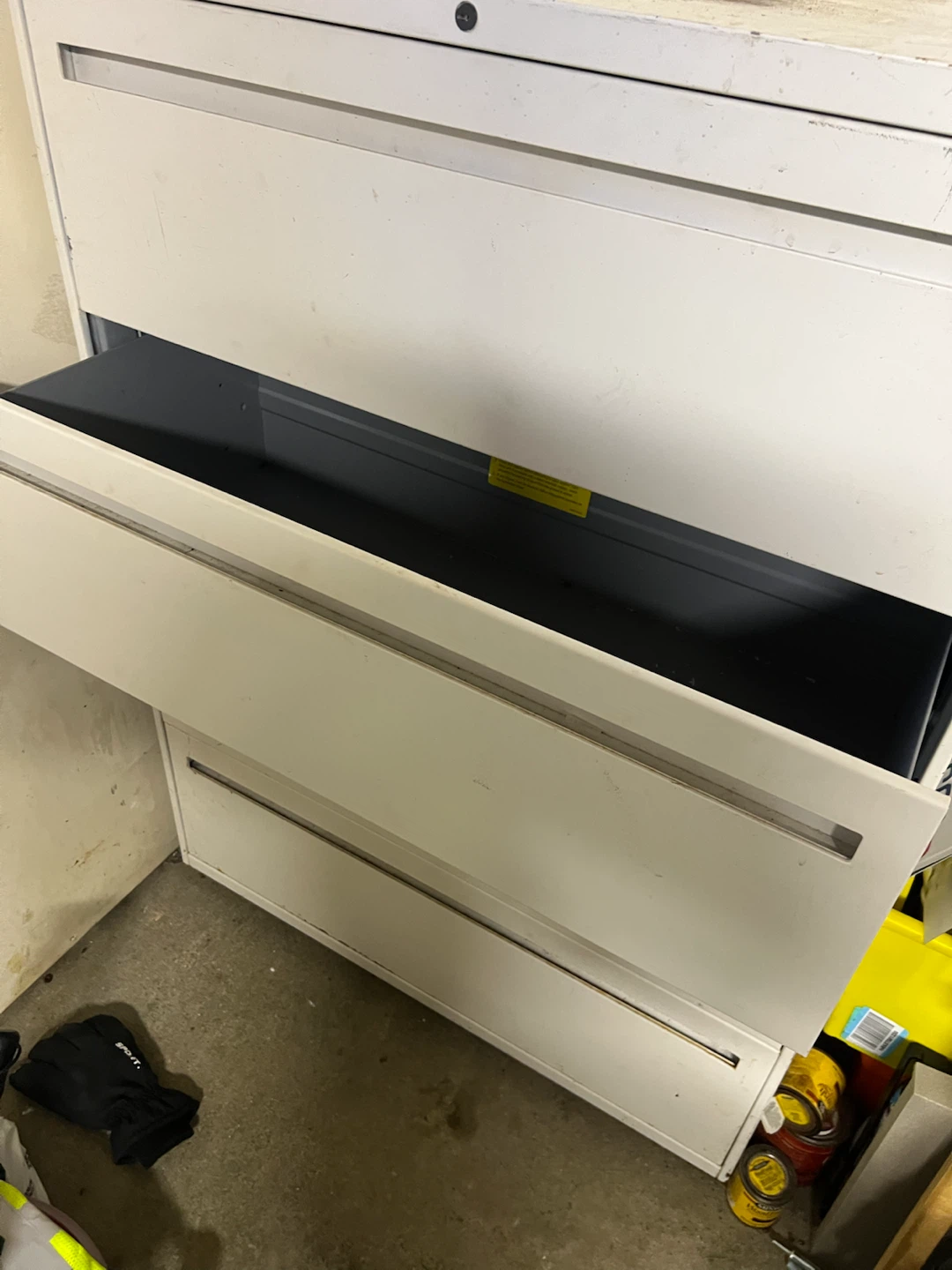White 4-Drawer Metal Filing Cabinet - photo 2