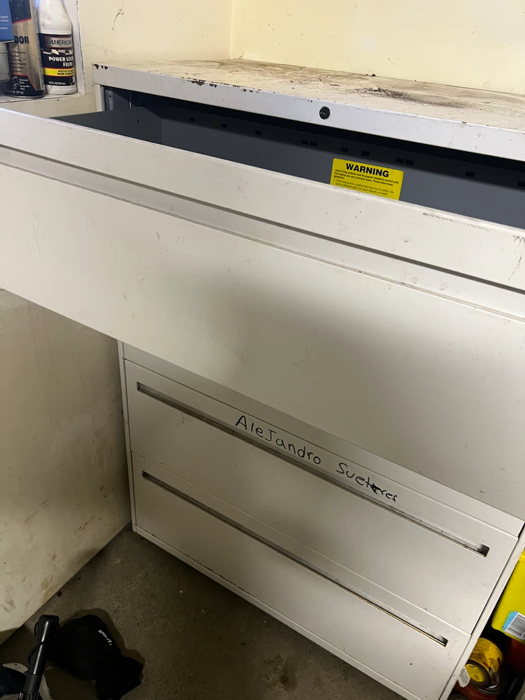 White 4-Drawer Metal Filing Cabinet - photo 3