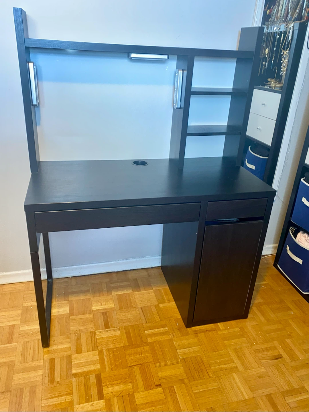 IKEA Desk with Magnetic Whiteboard, Drawers, Cabinet