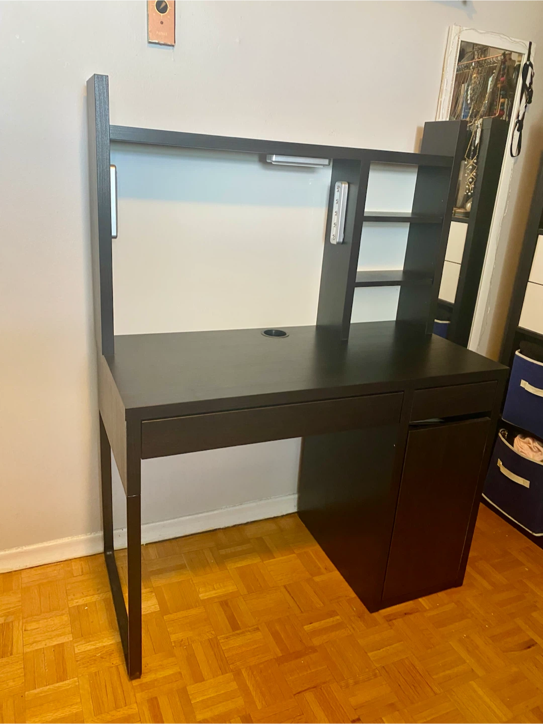 IKEA Desk with Magnetic Whiteboard, Drawers, Cabinet - photo 2