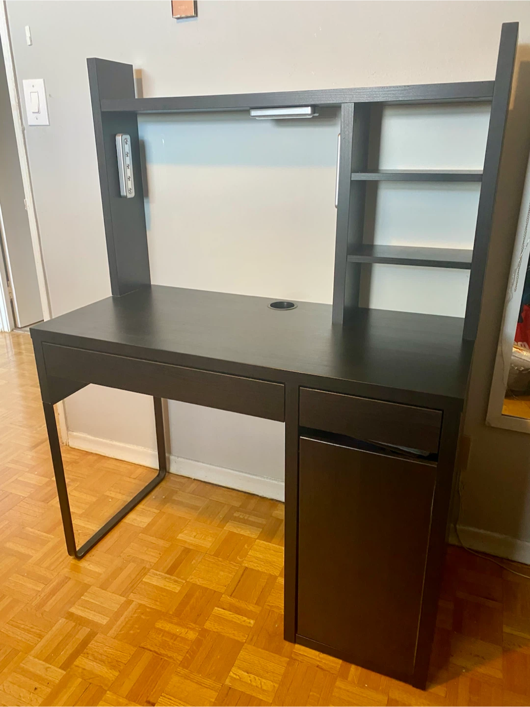 IKEA Desk with Magnetic Whiteboard, Drawers, Cabinet - photo 3