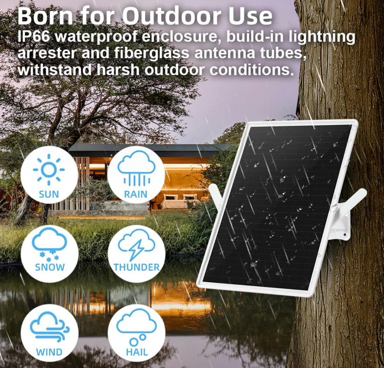 AS IS - WiFi Extender Signal Booster Solar Battery Outdoor - photo 5
