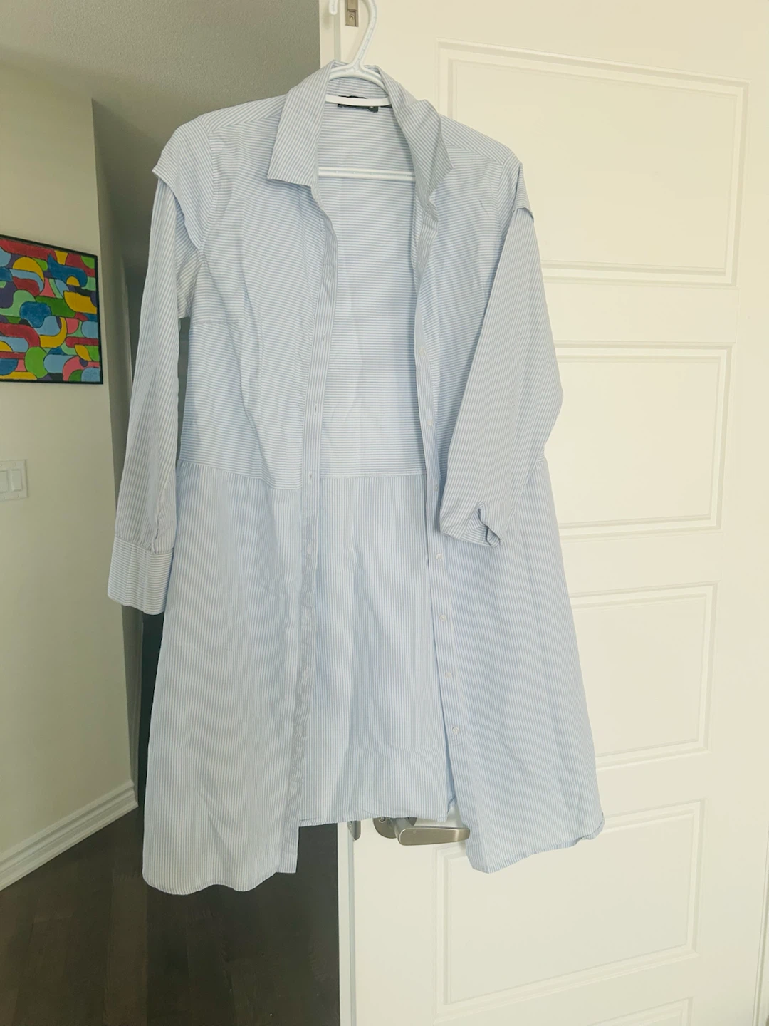 URBAN STUDIO Striped Button-Up Shirt Dress - Size M - photo 2