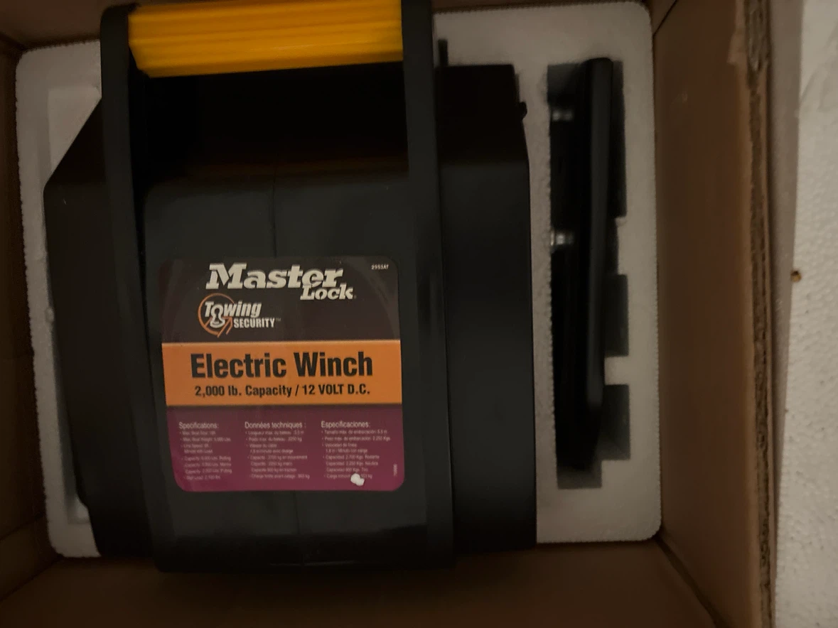 Master Lock Electric Winch 2,000 lb Capacity
