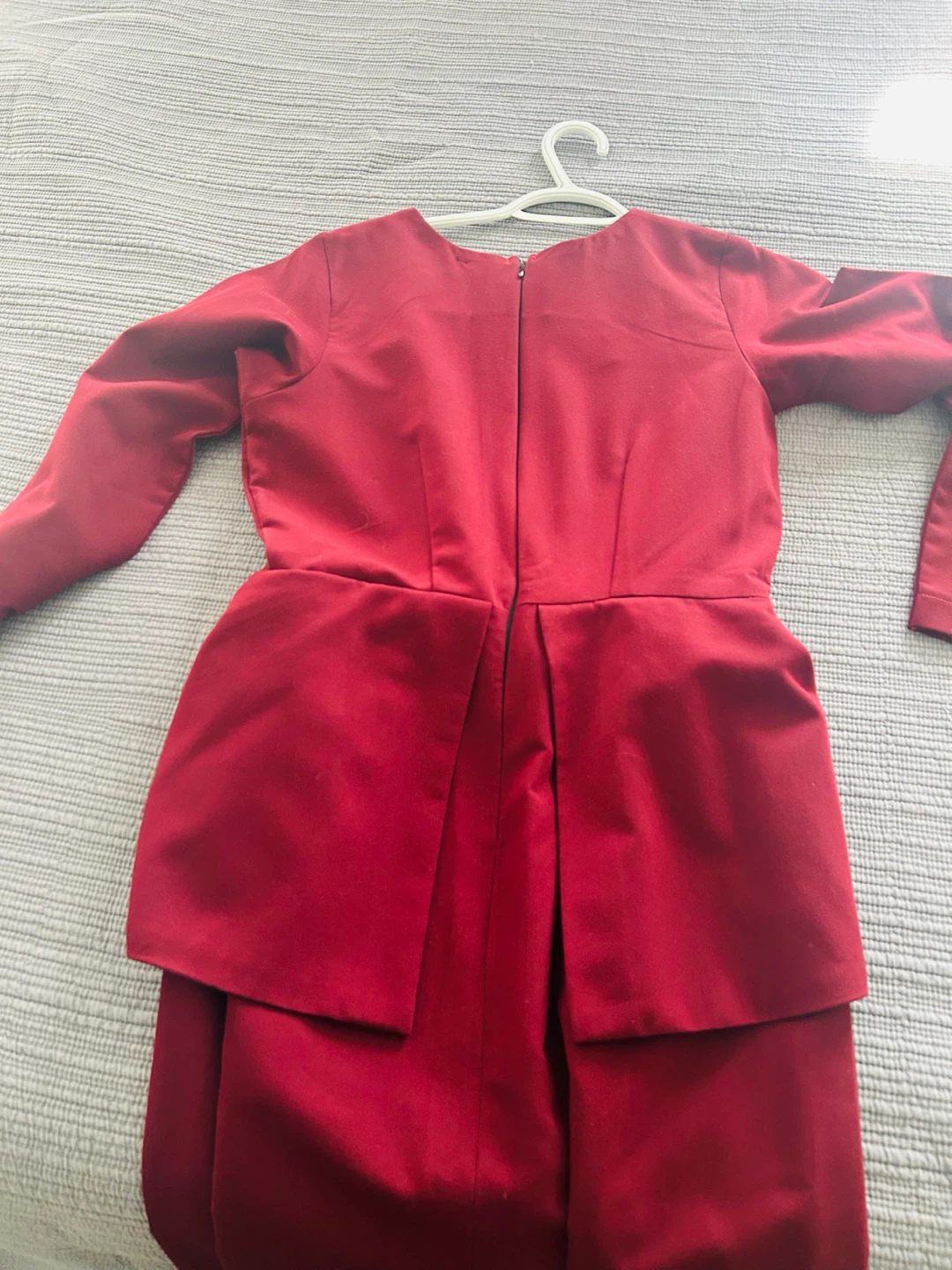 Maroon Peplum Suit Dress - photo 4