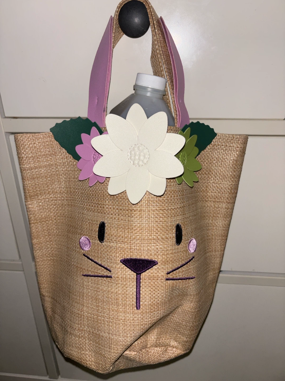 Easter Bunny Jute Tote Bag