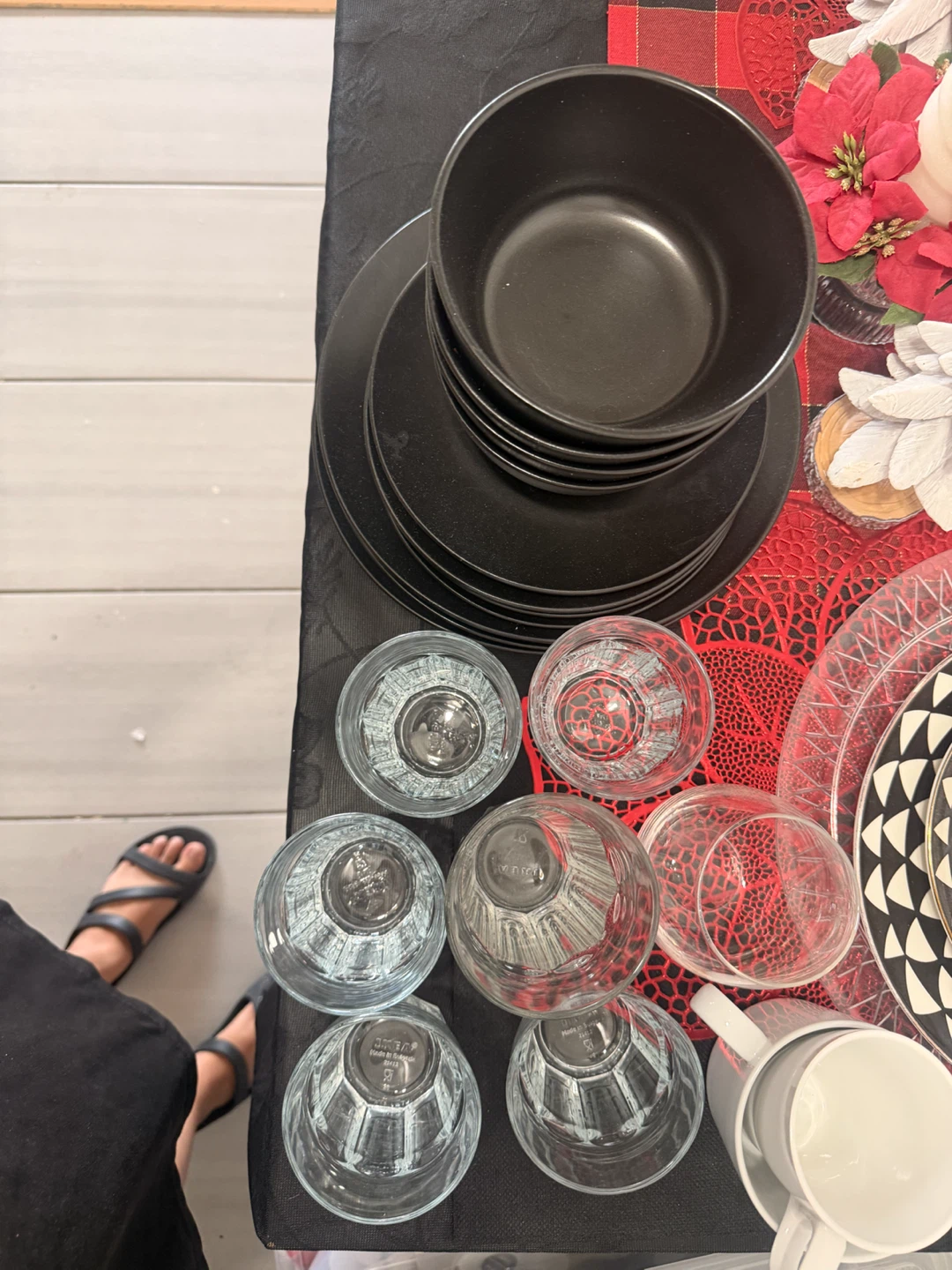 Set of 7 IKEA 'Newport' Clear Glasses