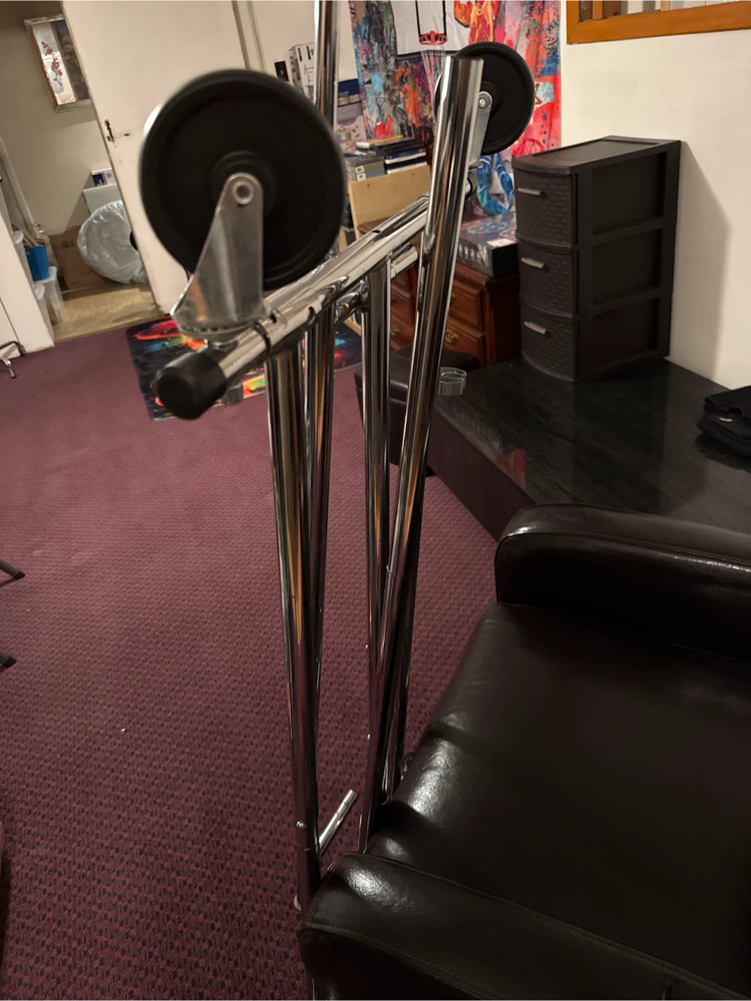 Chrome Weight Rack with Plates
