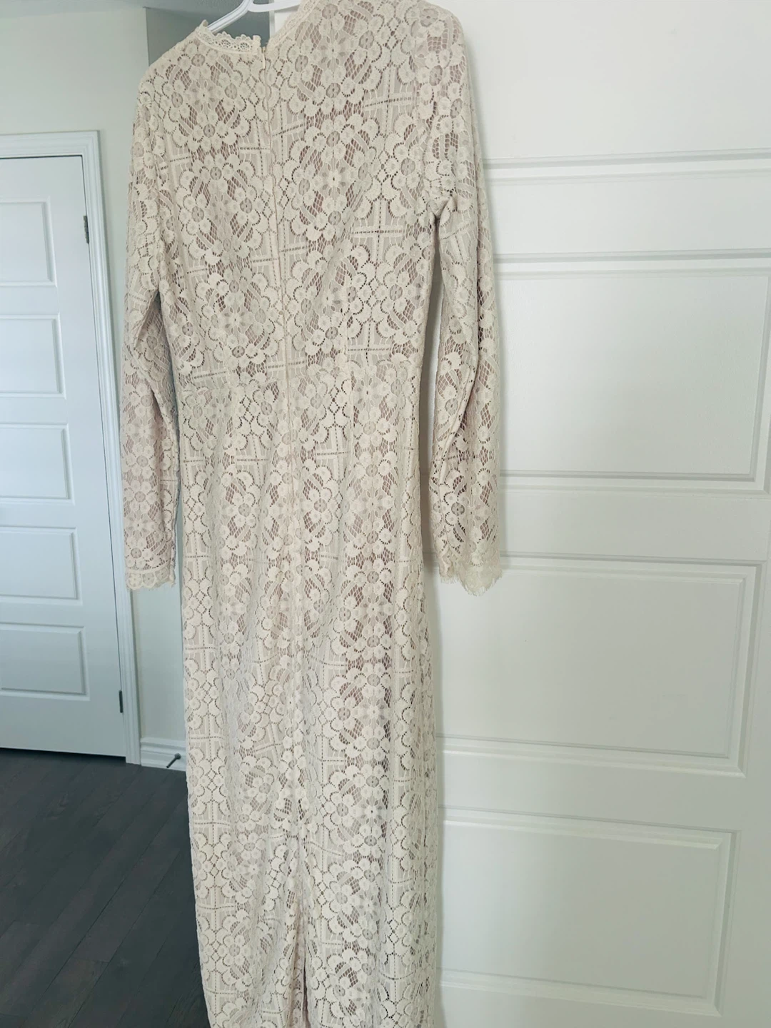 Cream/Beige Lace Maxi Dress - photo 3