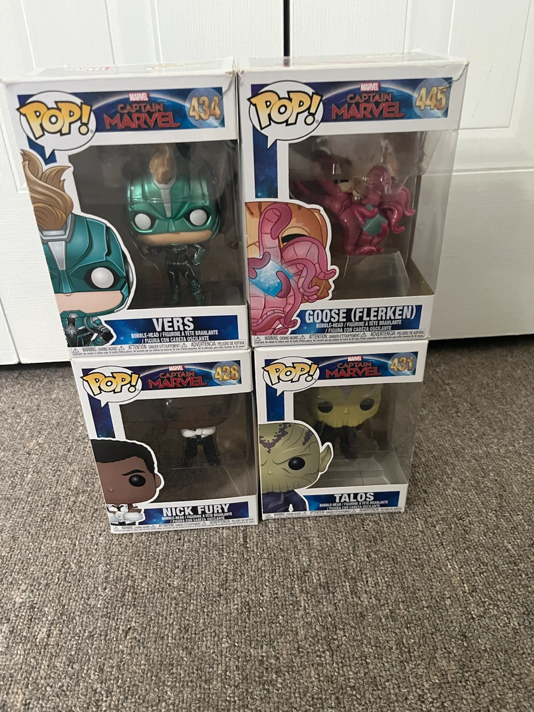 Lot de 4 figurines Pop! Captain Marvel