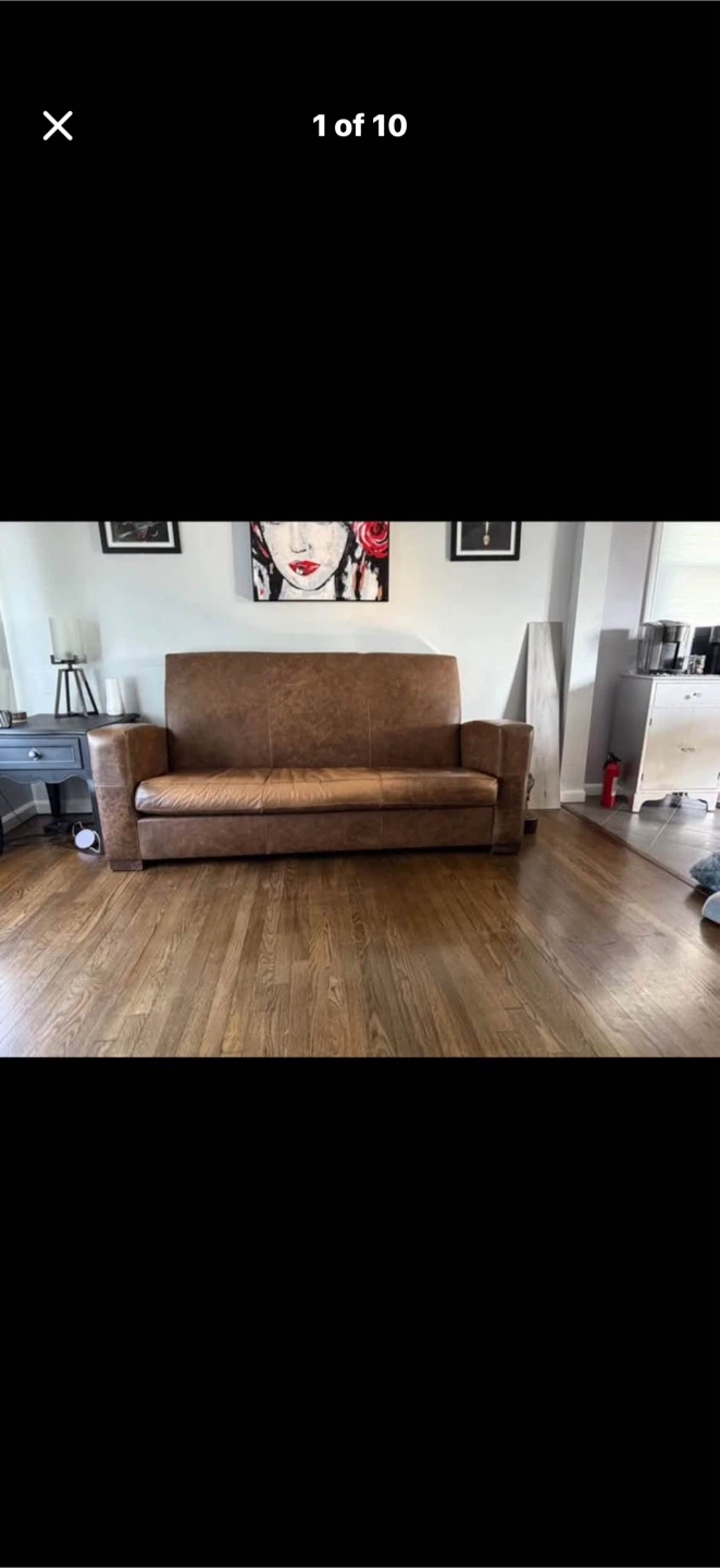 Roger + Chris Leather Sofa - photo 2