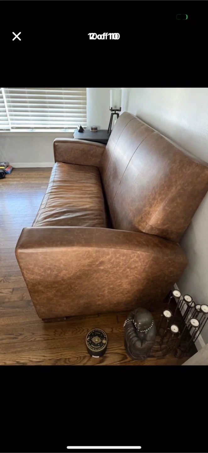 Roger + Chris Leather Sofa - photo 3