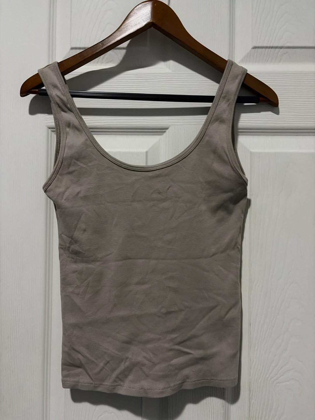 Zara Ribbed Tank Top - Beige