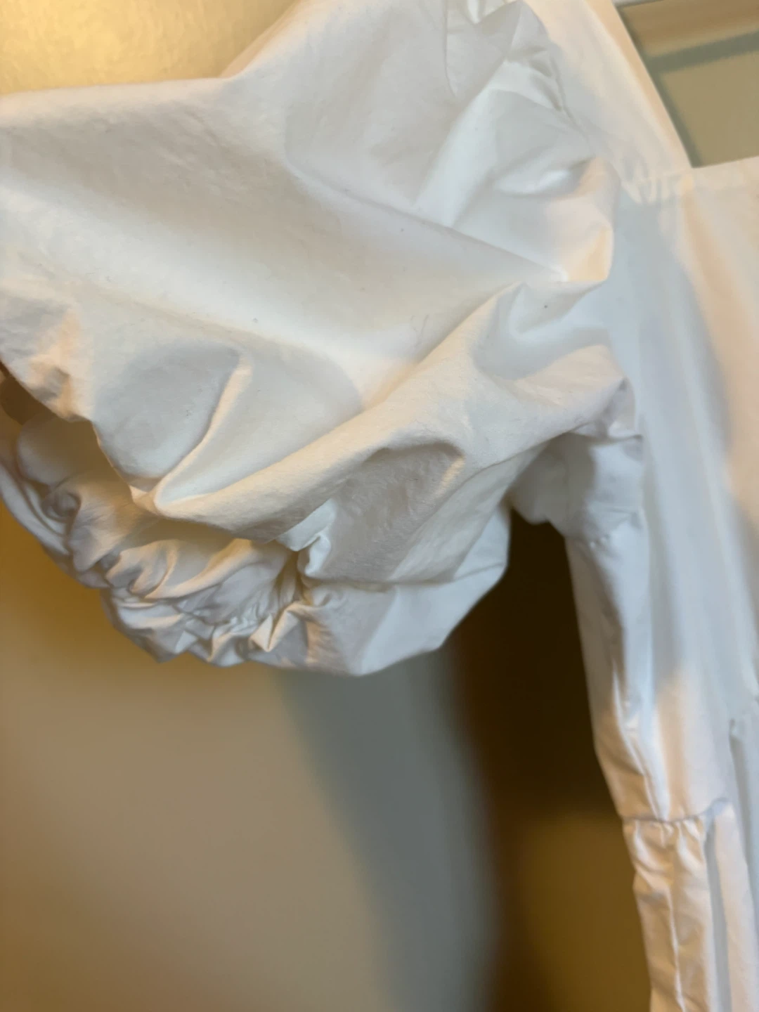 White Tiered Puff Sleeve Midi Dress - photo 3