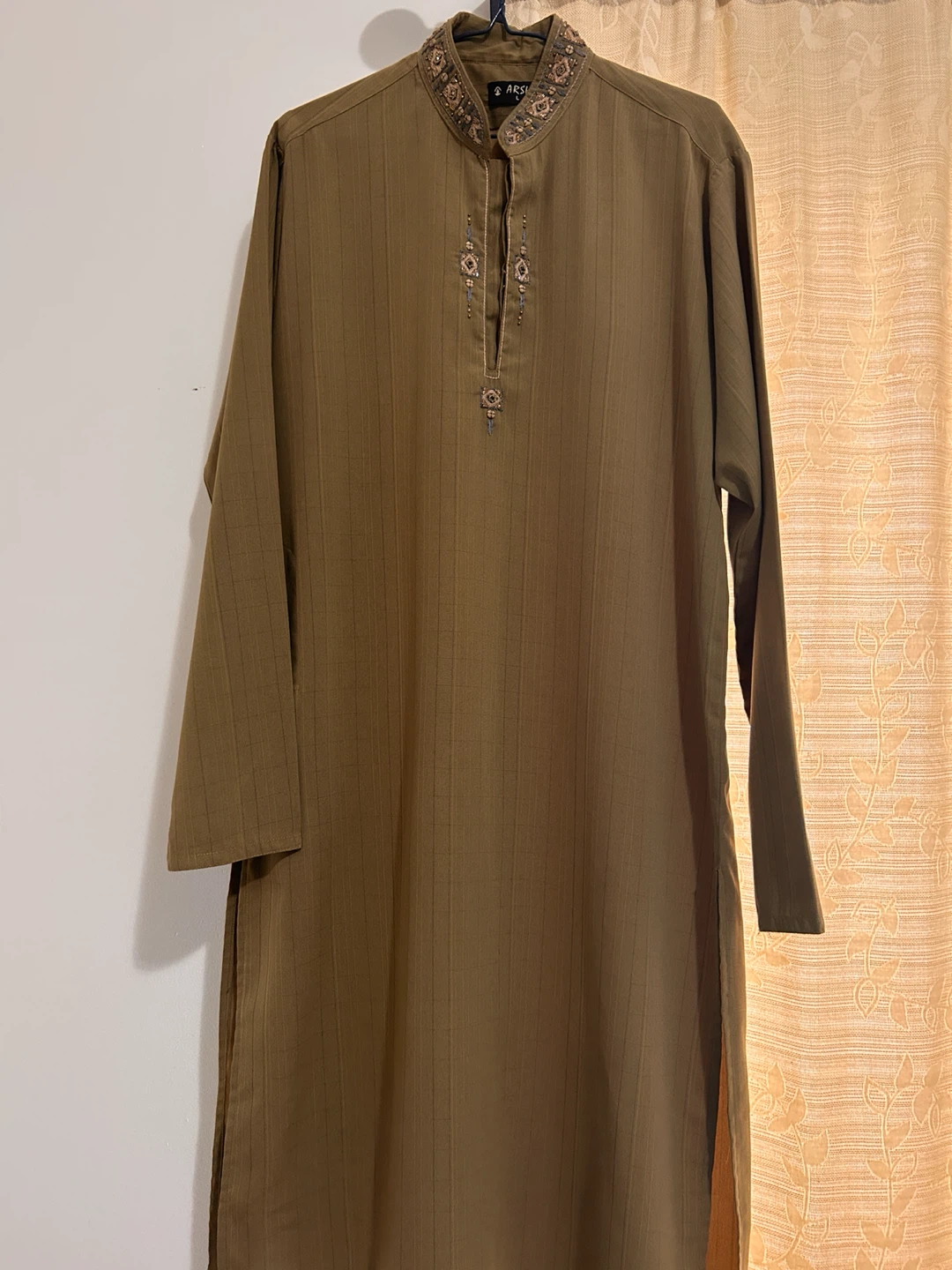 Arshad Embroidered Kurta - Khaki - photo 3