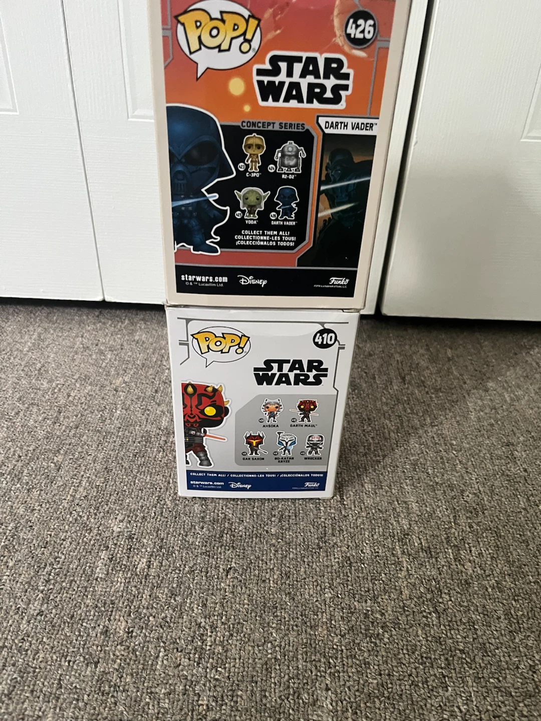 Lot de 2 figurines Pop! Star Wars - Darth Vader & Darth Maul - photo 2