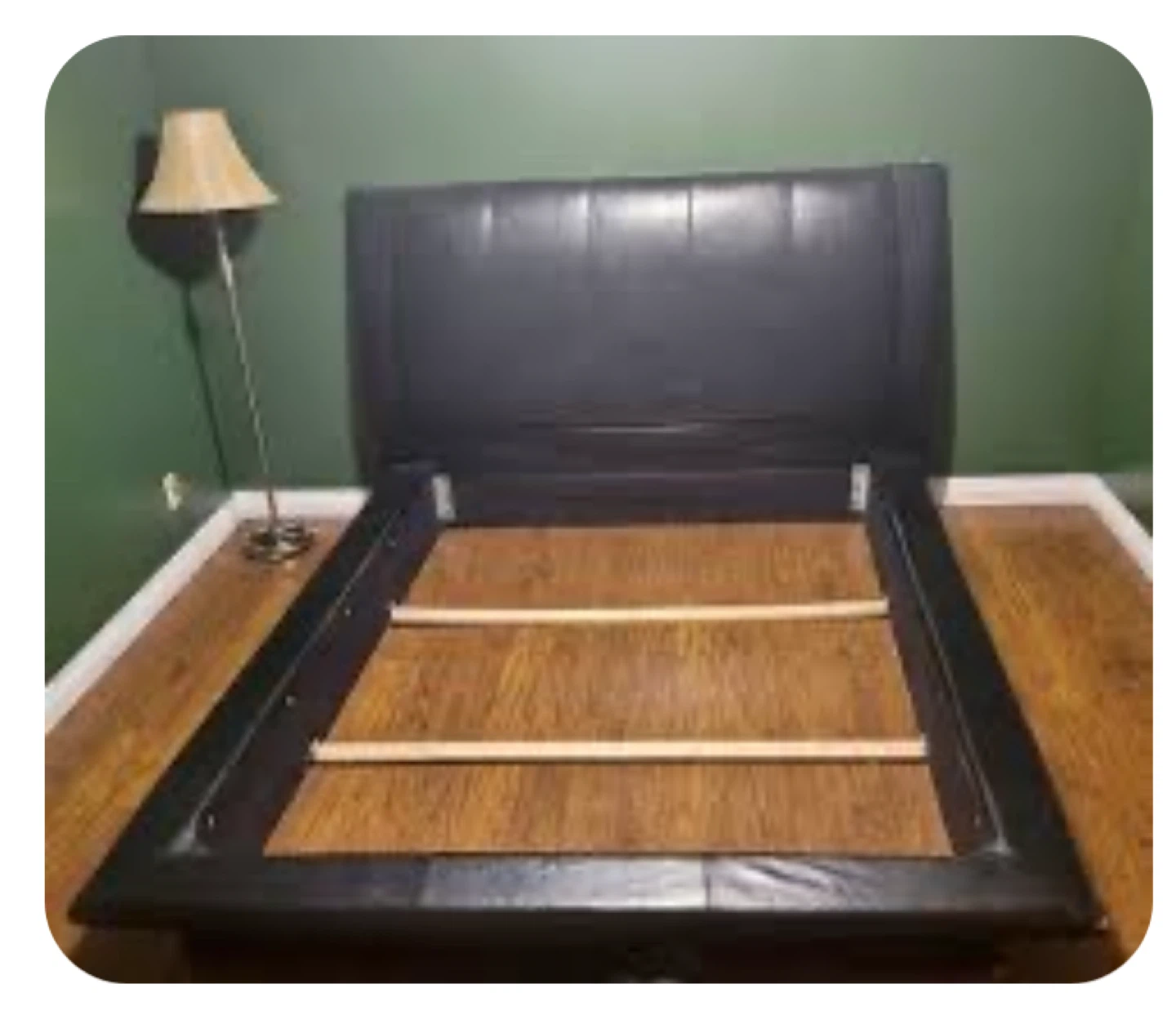 FREE - Faux leather King size bed frame & box springs