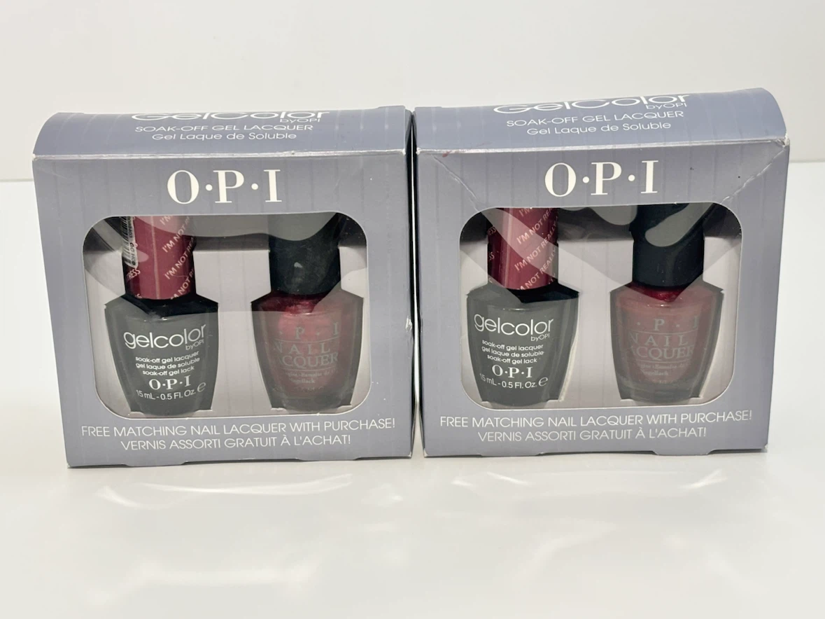 OPI GelColor & Nail Lacquer Duo , red shimmer nail polish
