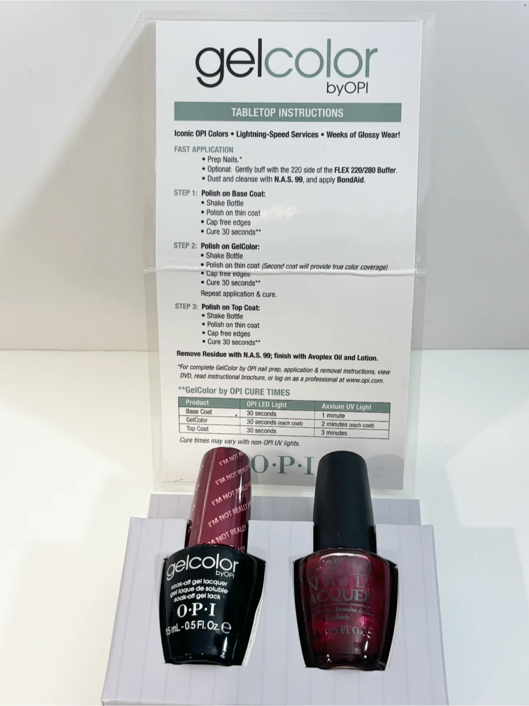 OPI GelColor & Nail Lacquer Duo , red shimmer nail polish - photo 4