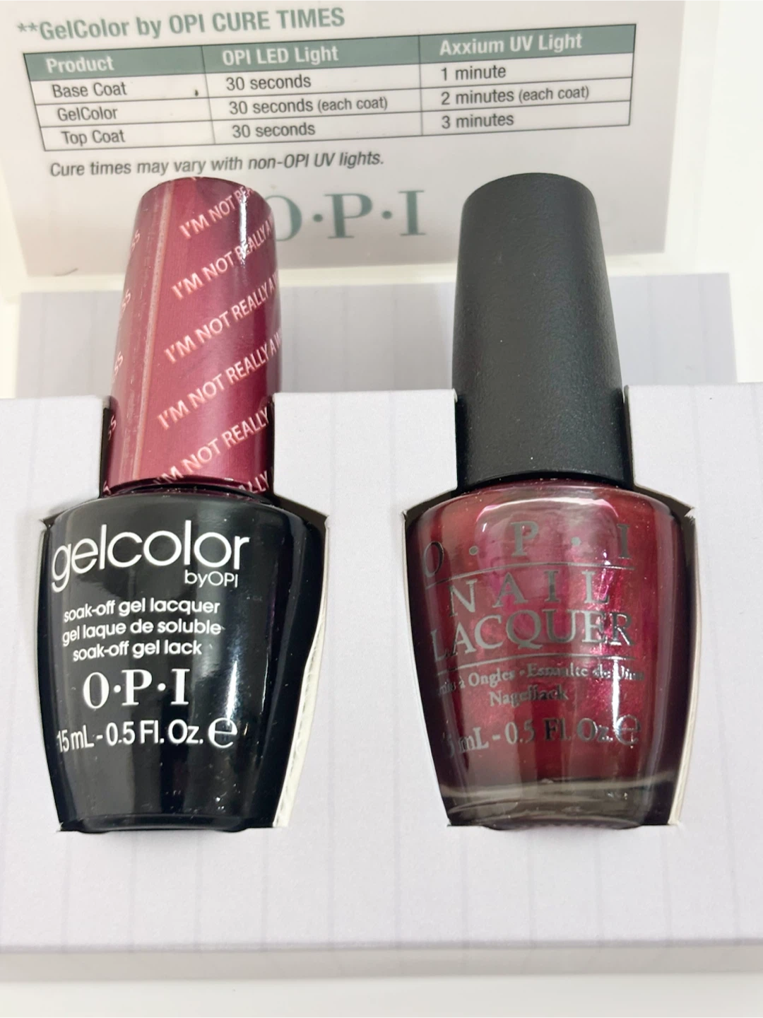 OPI GelColor & Nail Lacquer Duo , red shimmer nail polish - photo 5