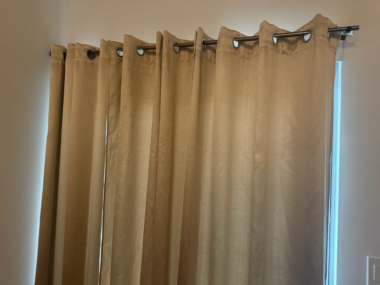 Light Beige Grommet Curtains
