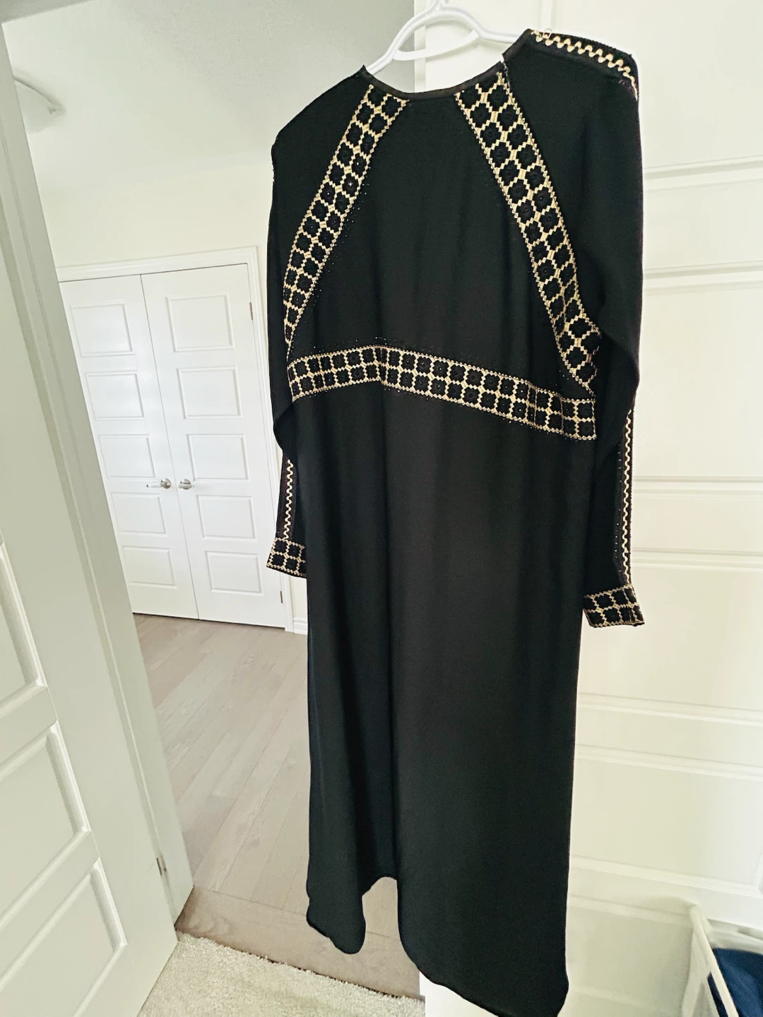 Black Abaya with Gold Embellishments