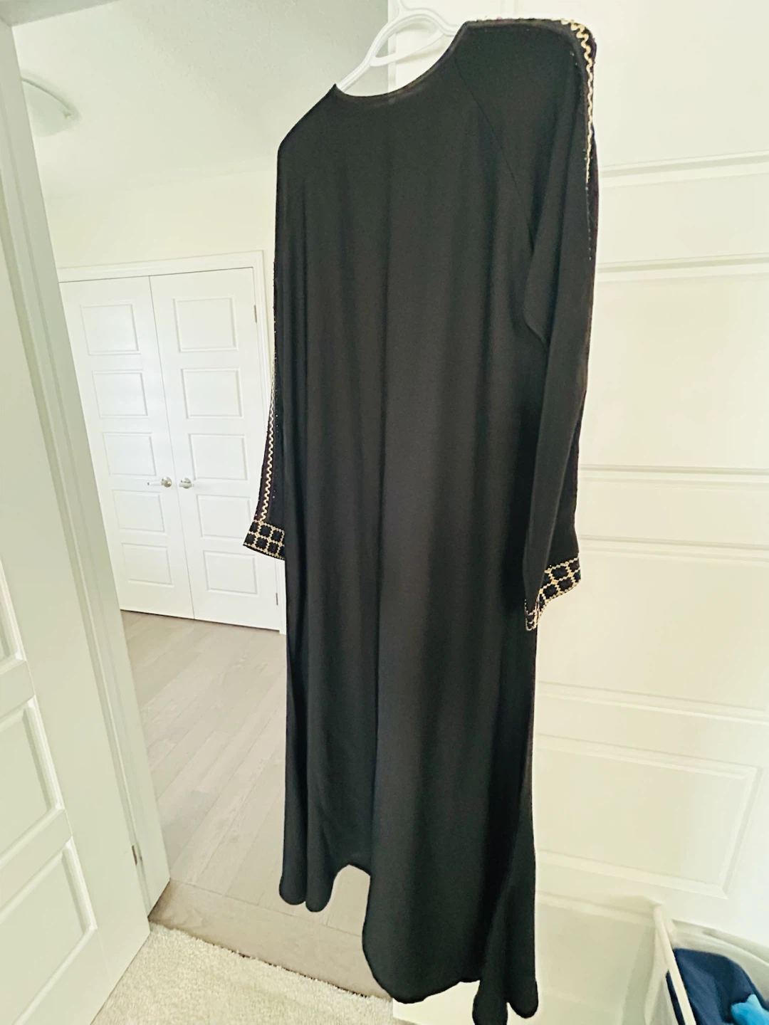 Black Abaya with Gold Embellishments - photo 2