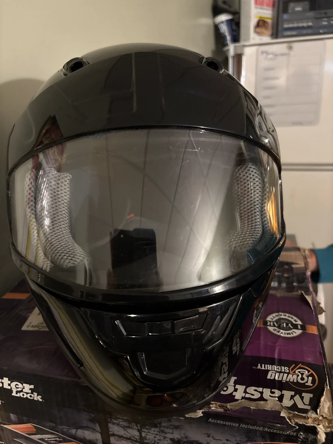Black Motorcycle Helmet