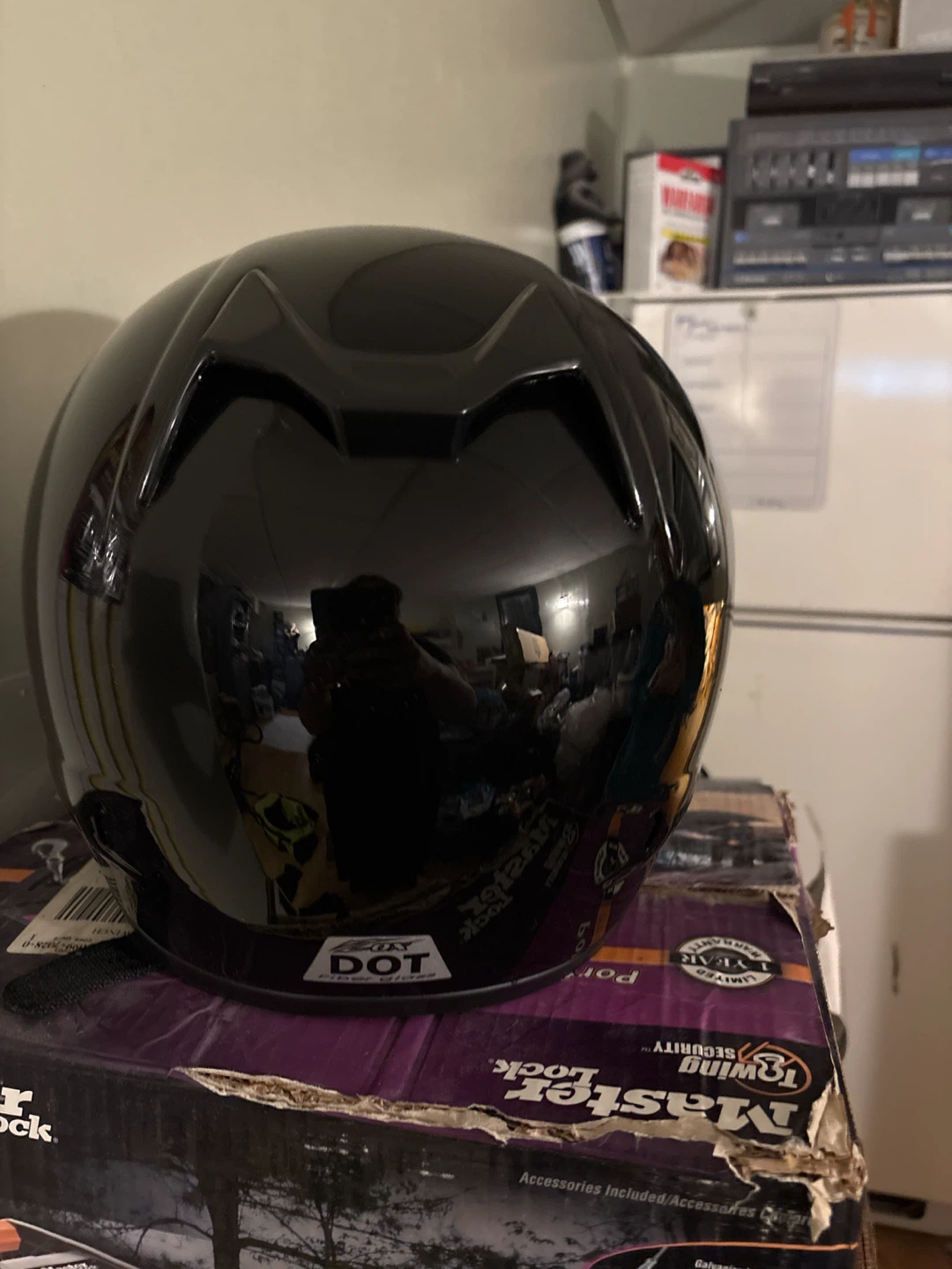 Black Motorcycle Helmet - photo 3