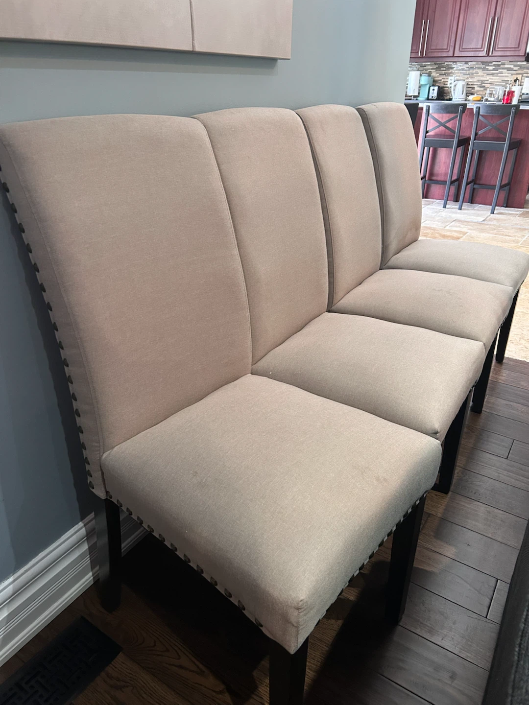 4 set of chairs + 2 in the basement (matching)