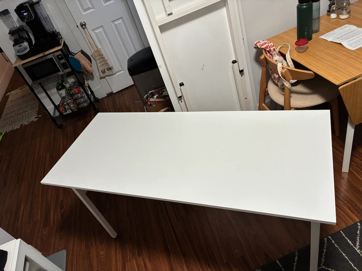 White Folding Table Desk - photo 2
