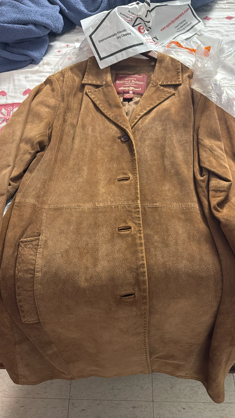 Eddie Bauer Seattle Suede Washable Jacket - Size L - photo 4