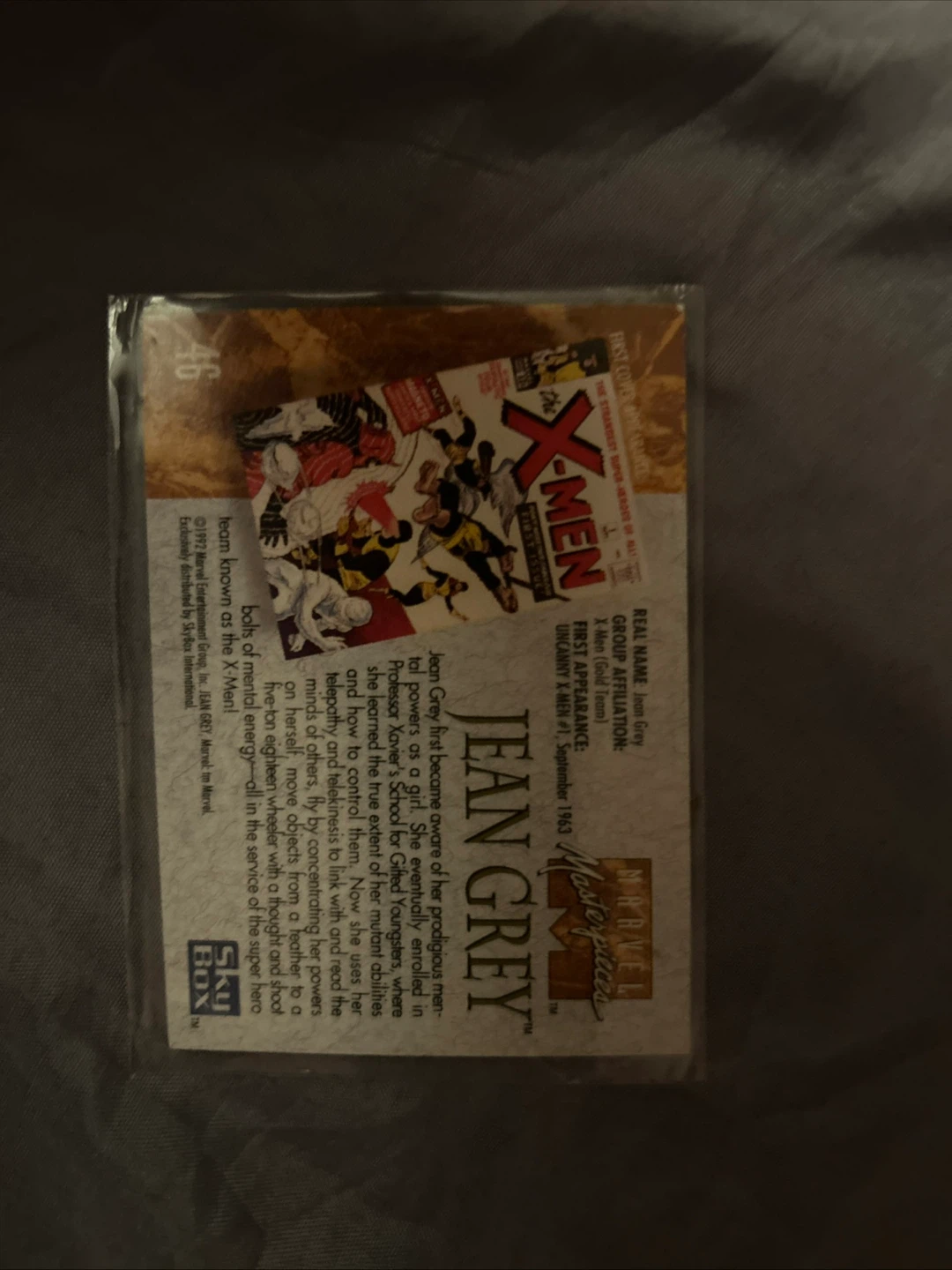 1992 Marvel Masterpiece Jean Grey Trading Card