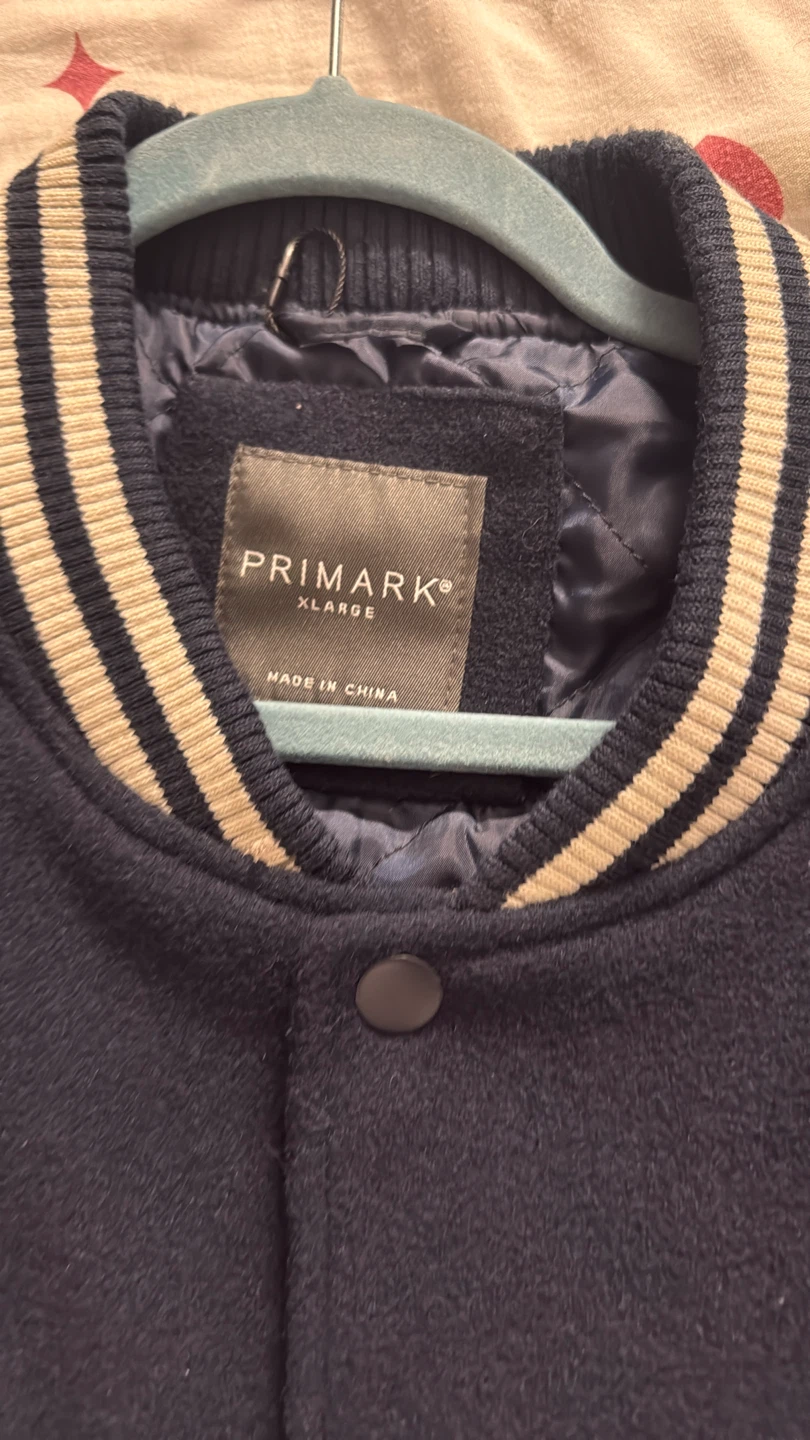 Primark Navy & Cream Varsity Jacket XL