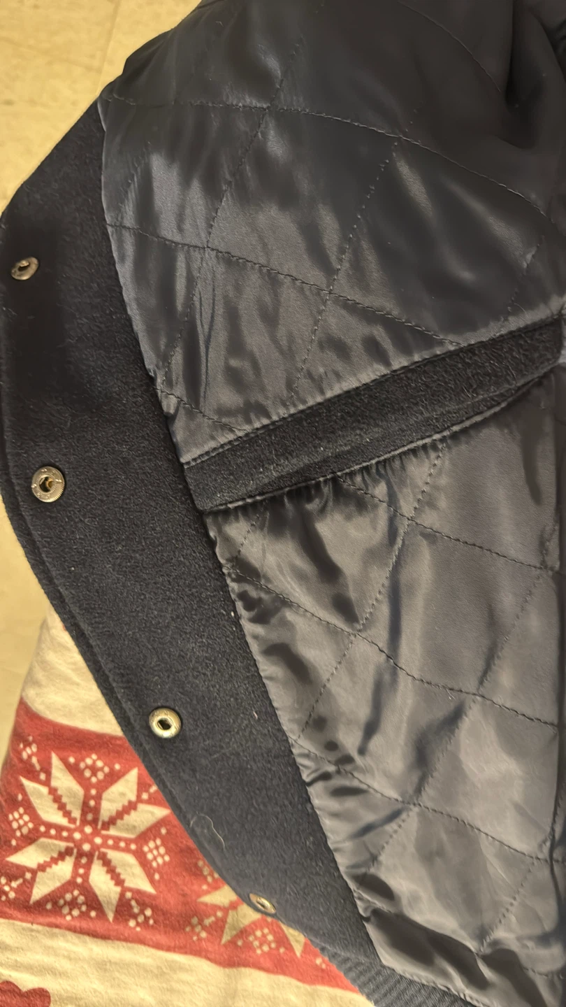 Primark Navy & Cream Varsity Jacket XL - photo 3