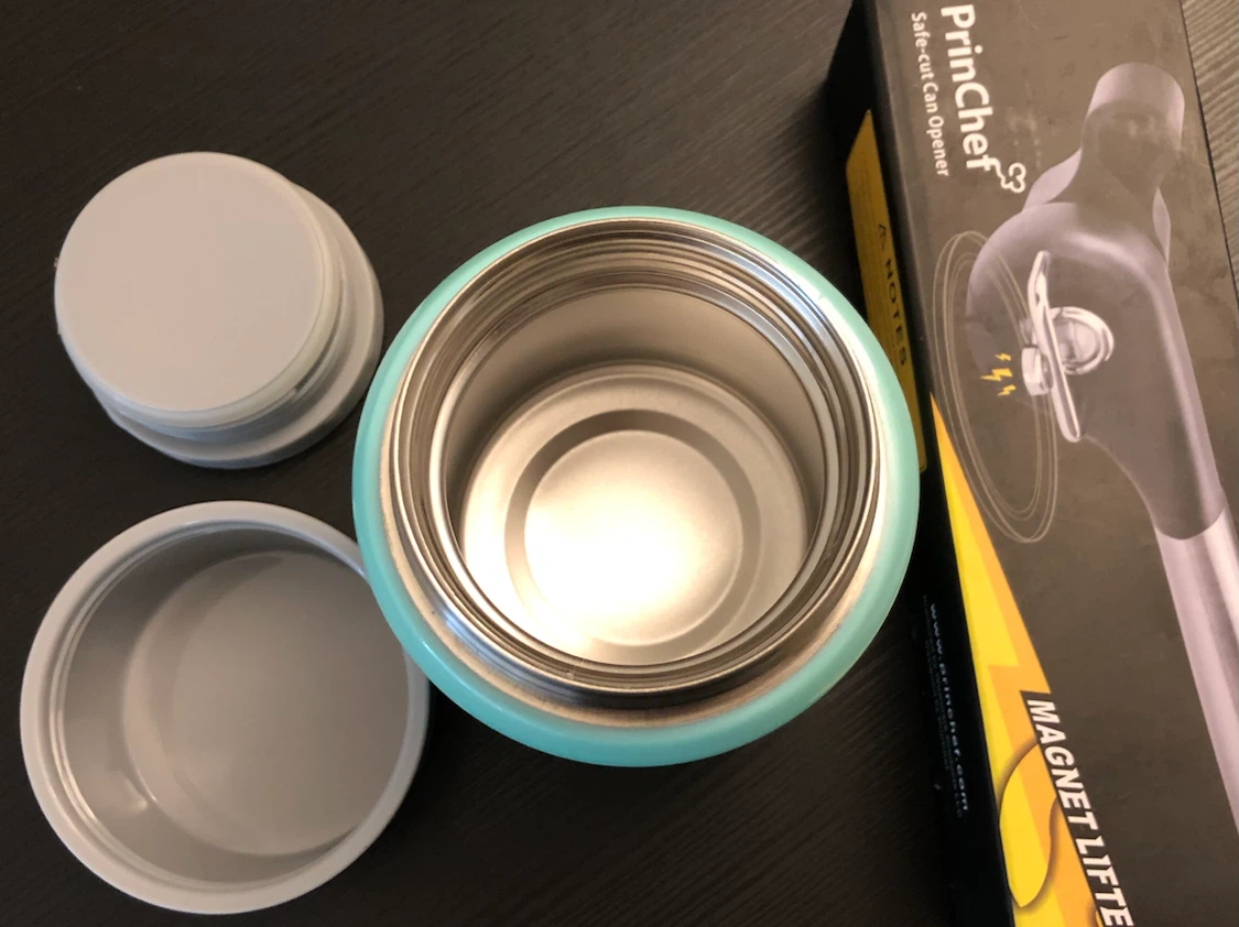 Stainless steel food jar & can opener