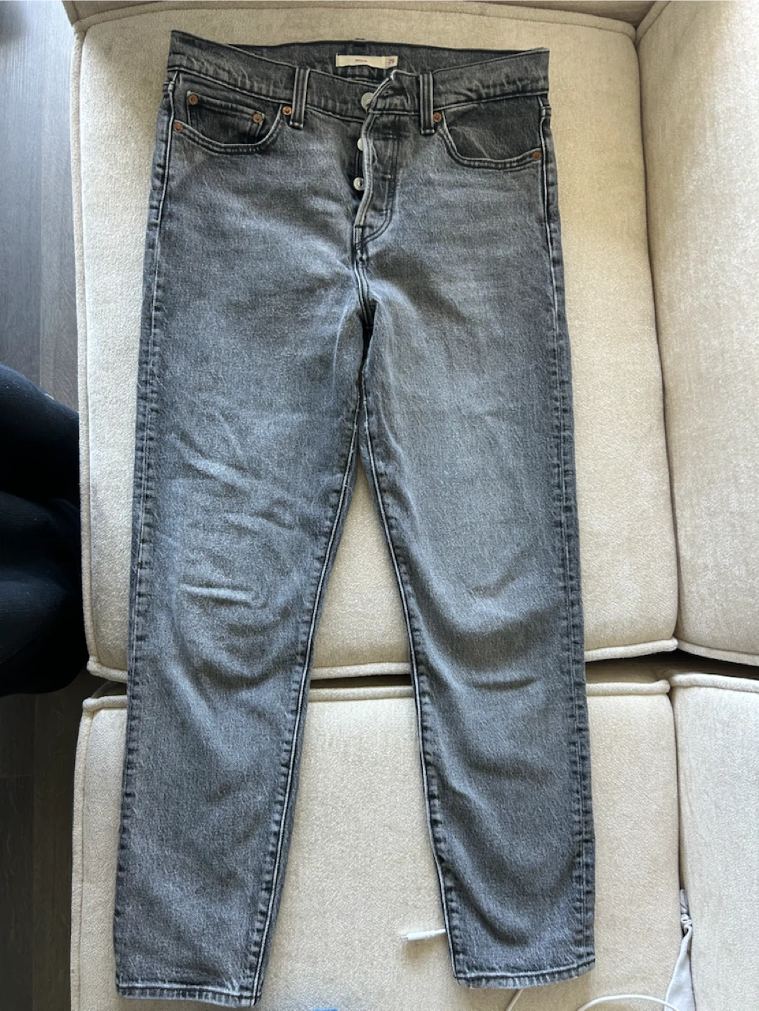 Levi's 501 Original Fit Grey Denim Jeans - photo 2