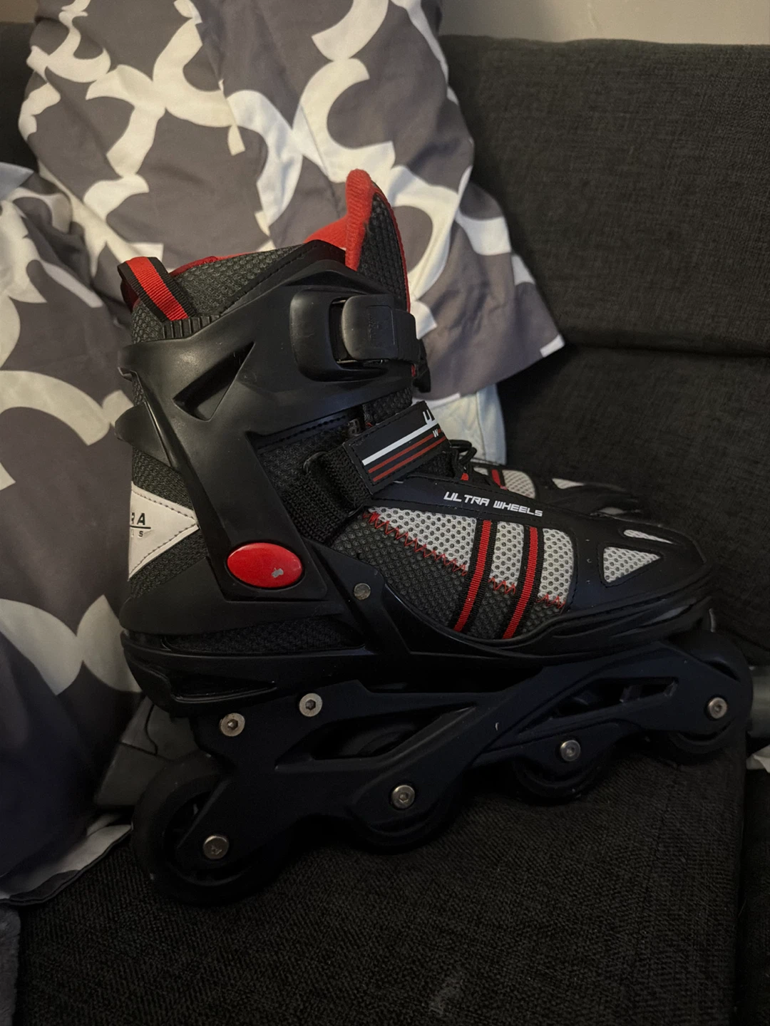 Black and Red Rollerblades