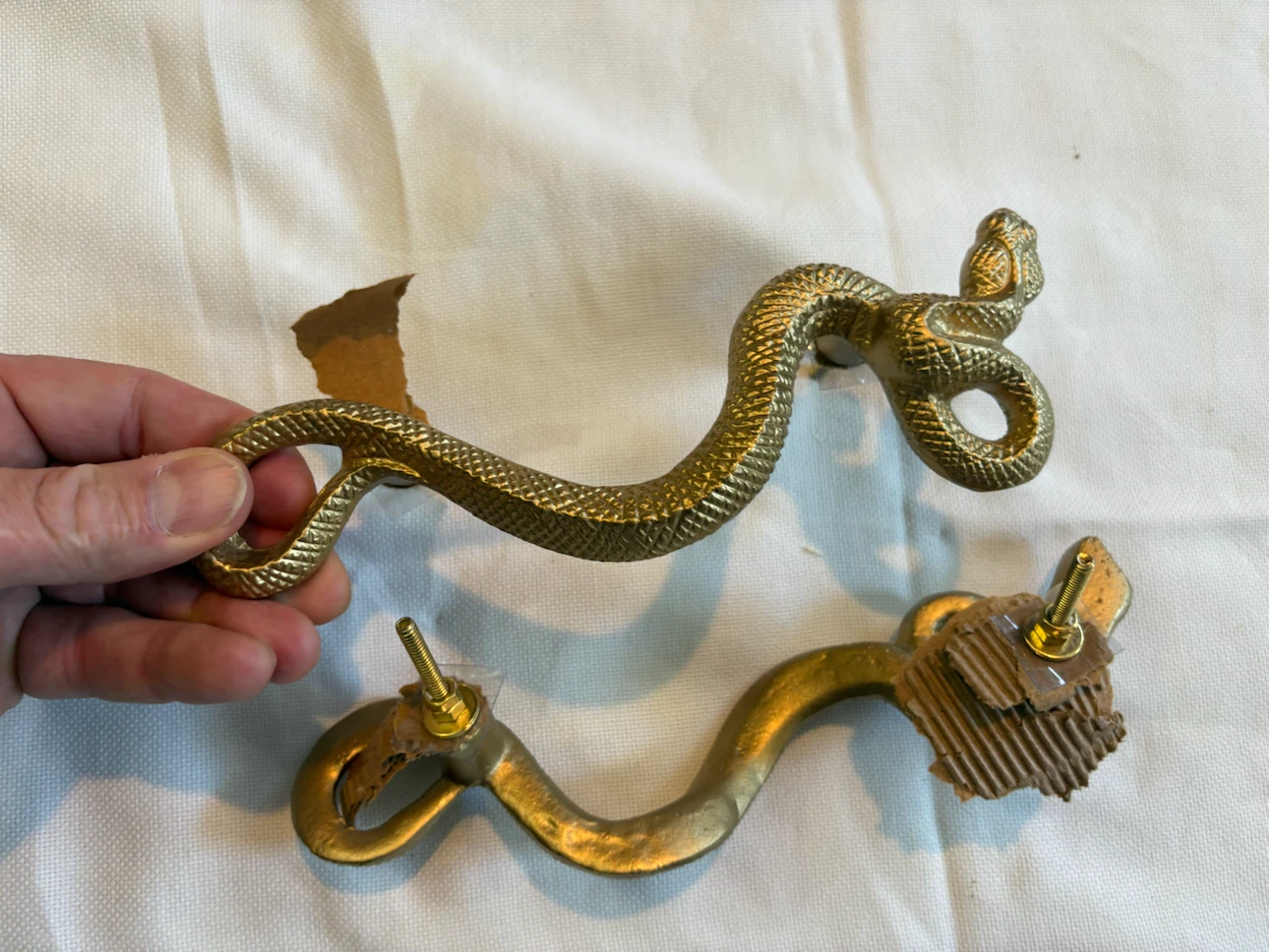 Brass Snake Drawer Pulls (Set of 2) - photo 3