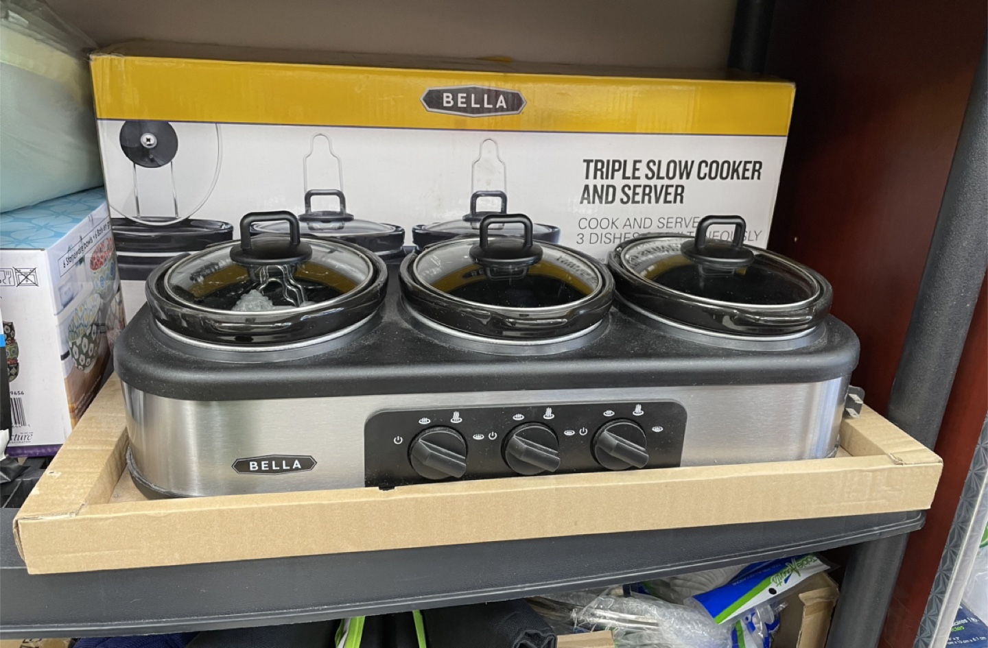 BELLA Triple Slow Cooker and Server